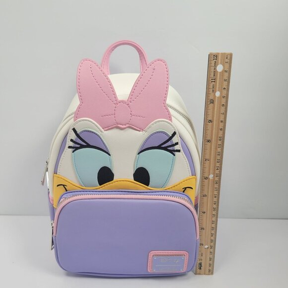 Loungefly Disney Daisy Duck Mini Backpack & Wallet Set NWT - Picture 12 of 12